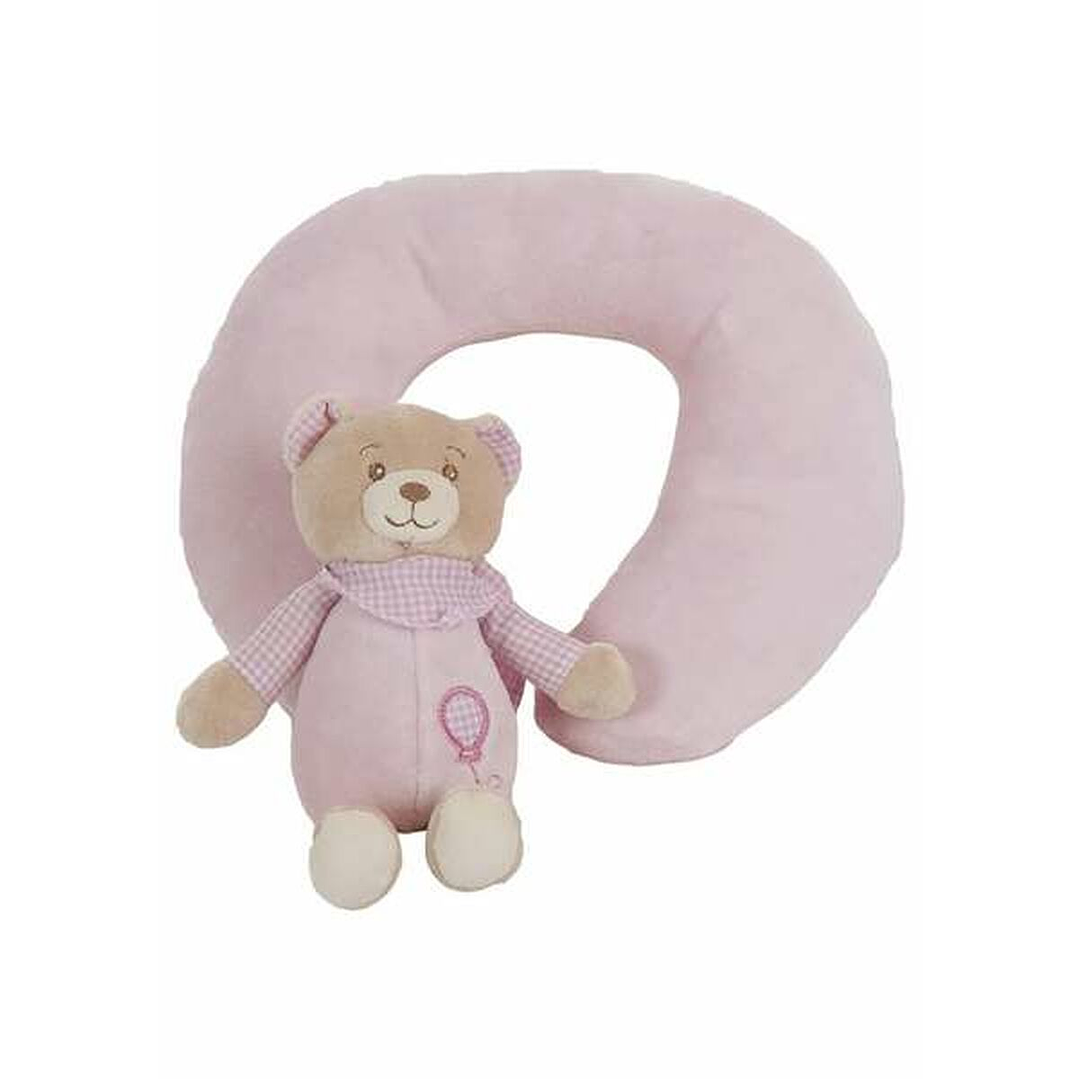 Cojín Cervical Infantil Lulu Rosa con Oso de Peluche 1