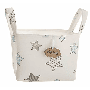 Cesta Infantil Estrellas con Asas 17 x 13,5 x 20 cm