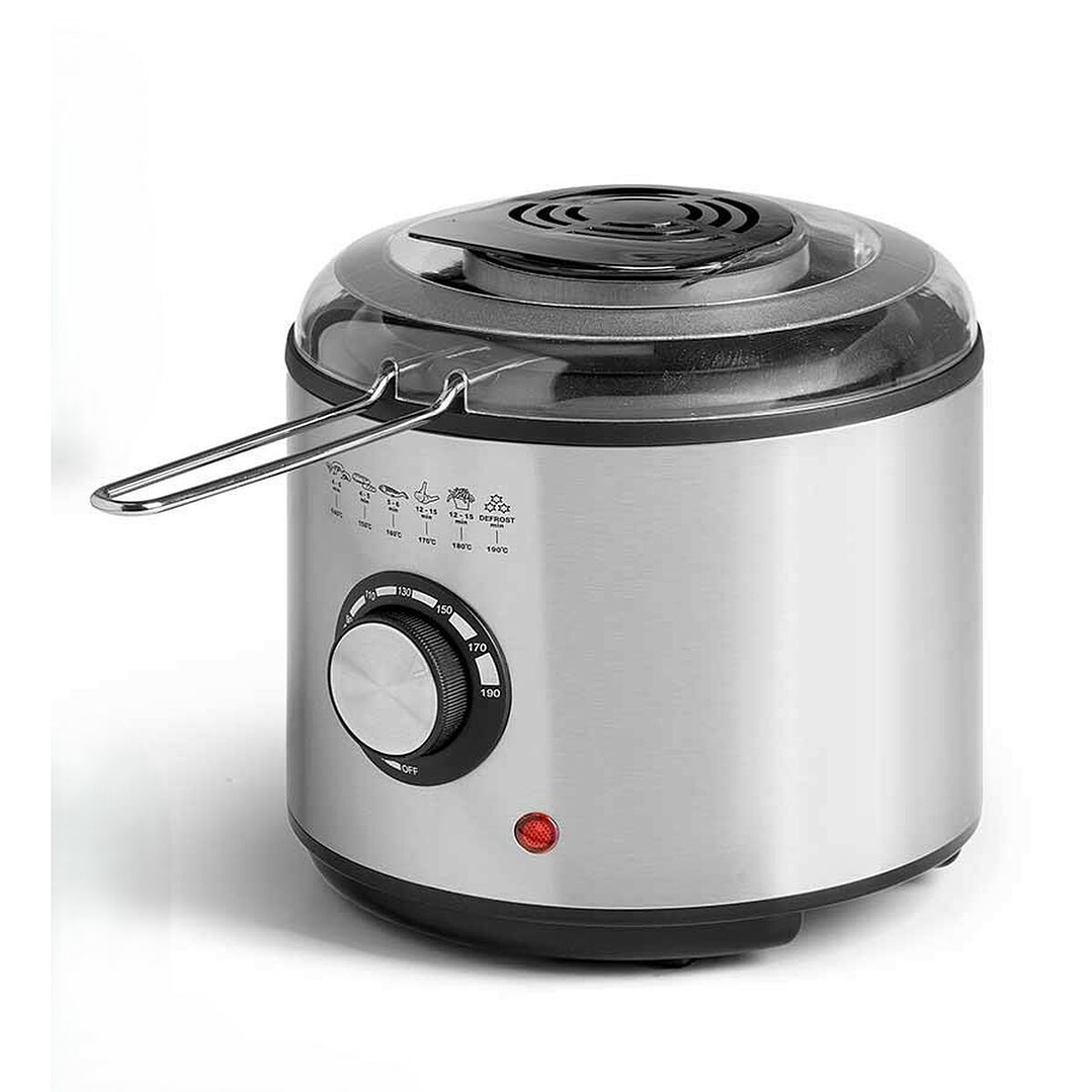 Freidora Argon 1 L 950 W Acero Inoxidable con Visor Transparente 2