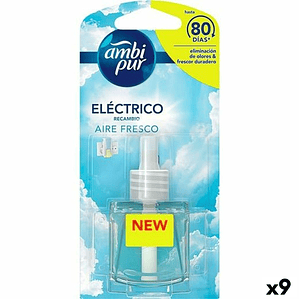 Recambio Ambientador Eléctrico Ambi Pur Aire Fresco 21,5 ml (9 Uds)
