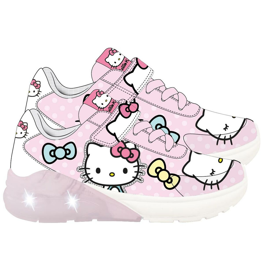 Zapatillas Infantiles Hello Kitty Rosa Talla 28 – Confort y Luces LED 1