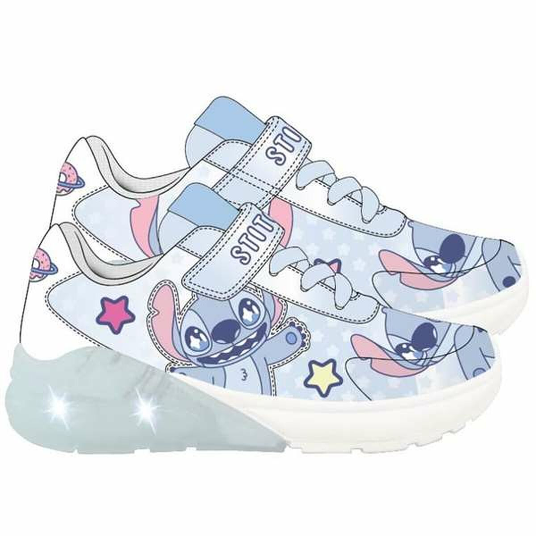 Zapatillas Infantiles Stitch Azul Claro Talla 29 – Confort y Luces LED 1
