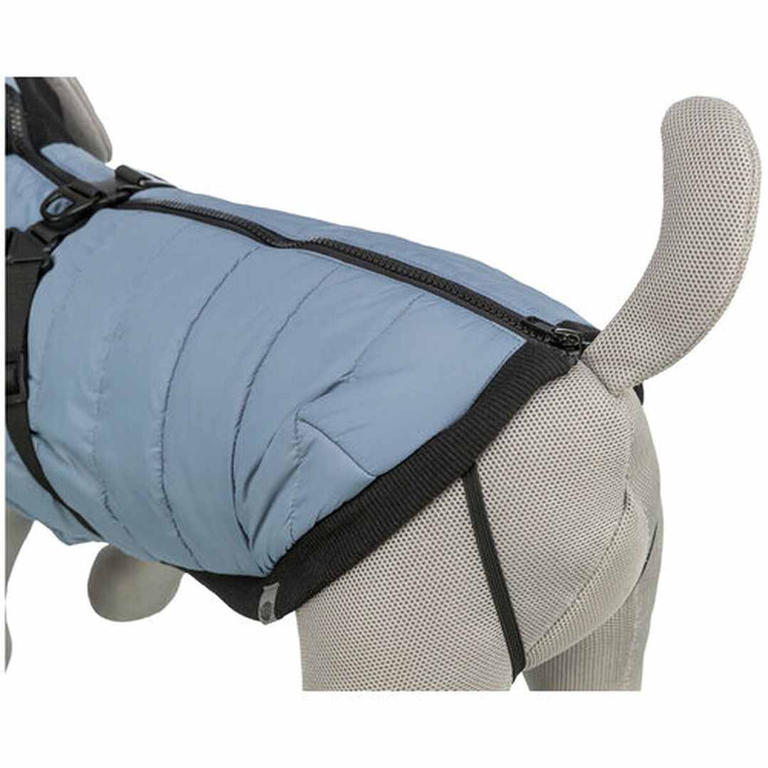 Abrigo para Perro Trixie Azul Gris Talla M – Ajustable y Cómodo 5