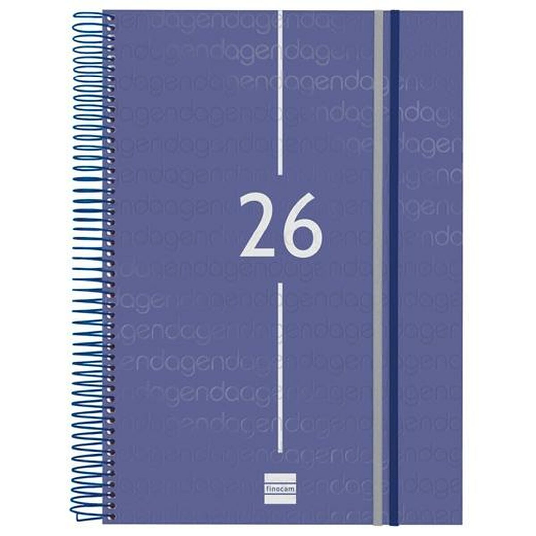 Agenda Finocam YEAR Azul A4 2026 – Día Vista Espiral 3