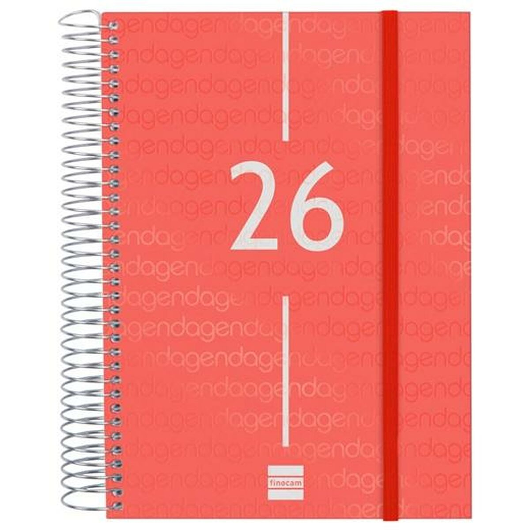 Agenda Finocam YEAR A5 Rojo 2026 – Semana Vista Espiral 4