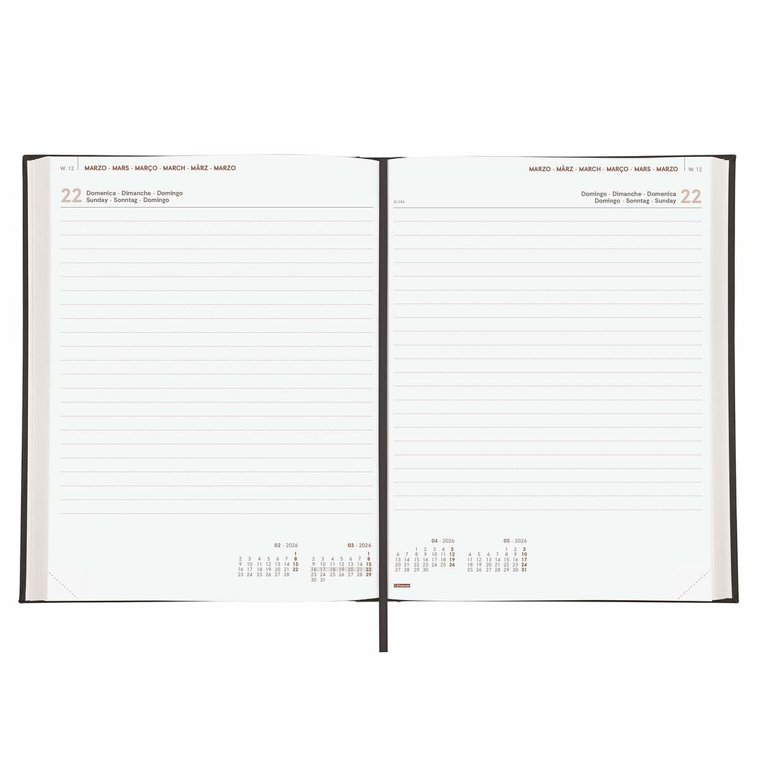 Agenda Finocam DYNAMIC MILANO Negro 2026 – Formato Grande Profesional 4