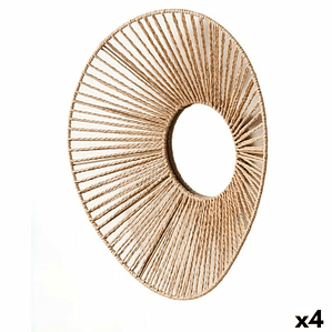 Espejo de Pared Ovalado Gift Decor Natural – Pack 4 Unidades Decorativas