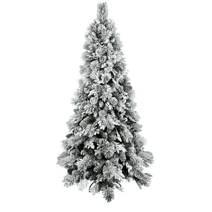 Árbol de Navidad Home ESPRIT 210 cm Blanco Nevado con Luz LED