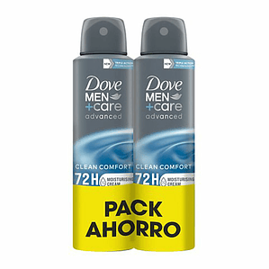 Desodorante en Spray Dove Men Clean Comfort 150 ml Fresco x2