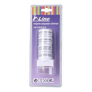 Adaptador Universal F-Line Enchufes EU UK US AU
