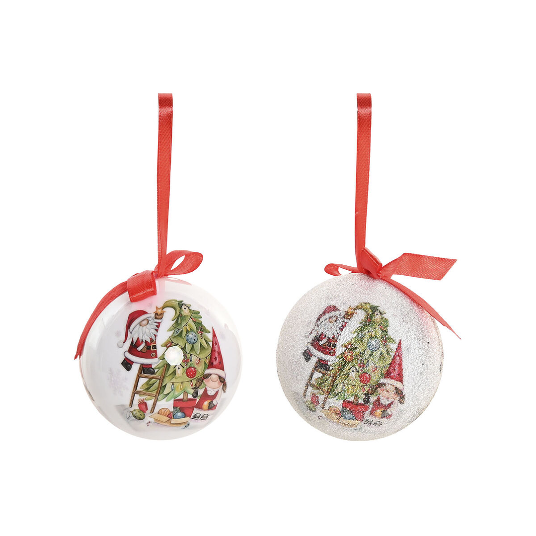 Bolas Navidad Home ESPRIT 14 piezas Multicolor 8 cm 3