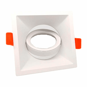 Plafón empotrable F-line GU10 blanco 9x9 cm