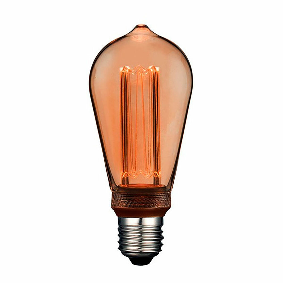 Bombilla LED Fbright ST64 Edison Ámbar E27 4W 1