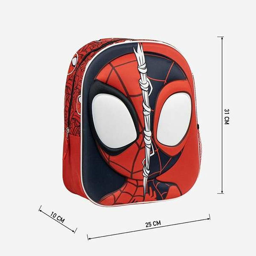 Mochila Escolar Spider‑Man Roja 25x31x10 cm 4