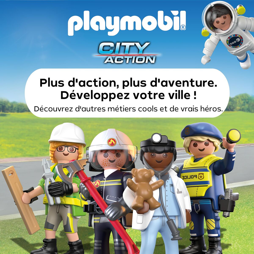 Playset Playmobil City Action Juego de Figuras y Vehículos 7