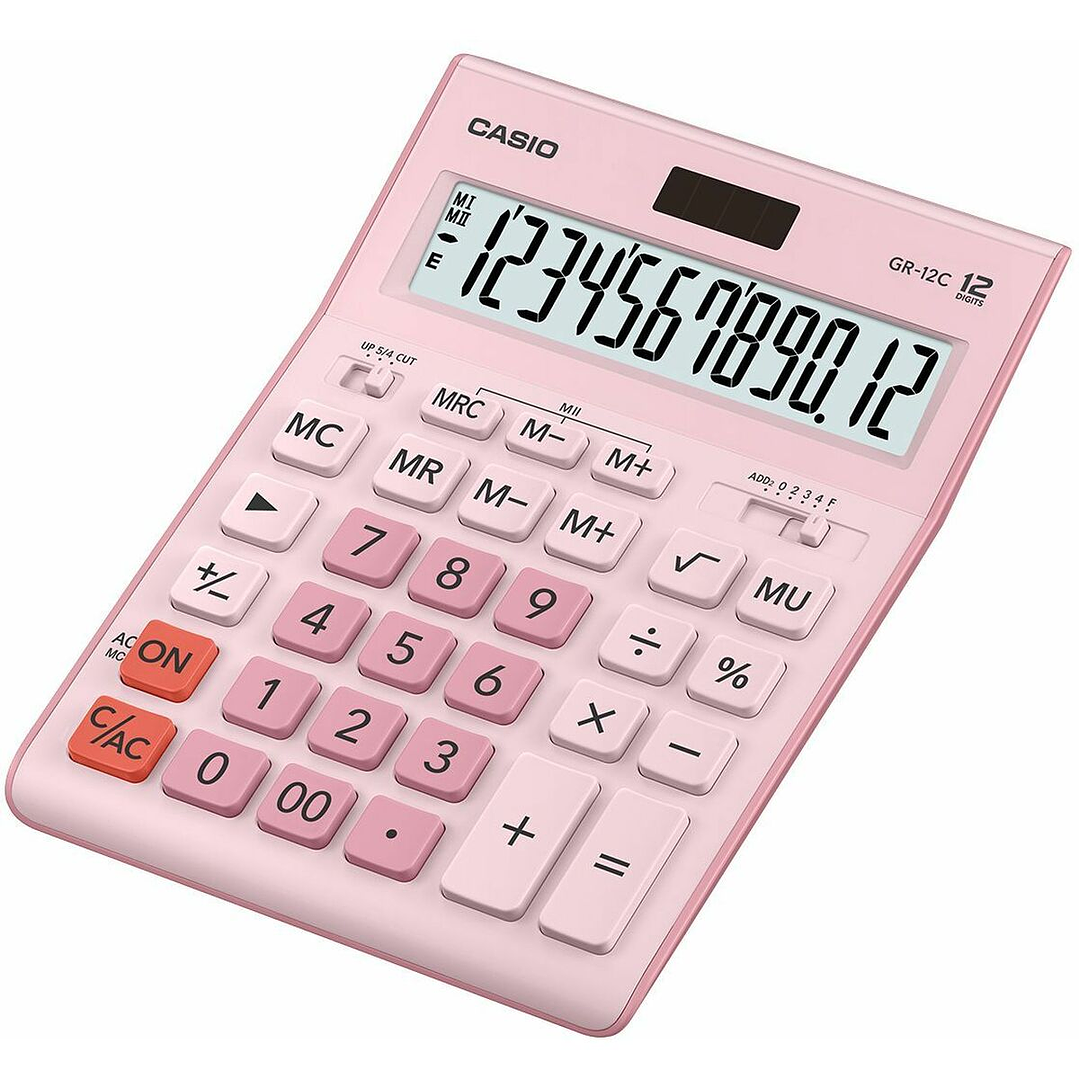 Calculadora Casio GR-12C Sobremesa 12 Dígitos Rosa 1