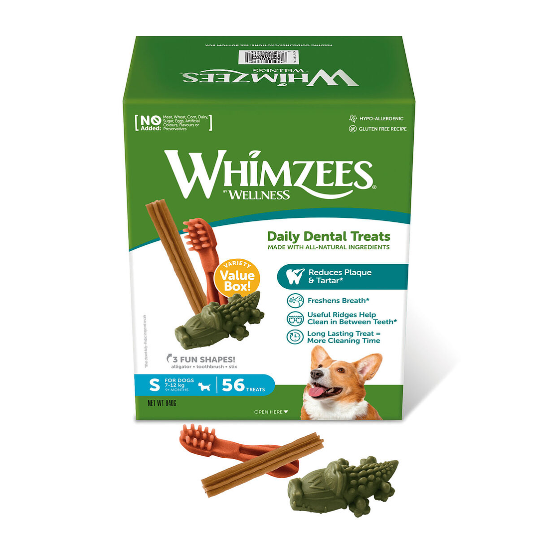 Whimzees Dental Treats Caja 56 uds S 1