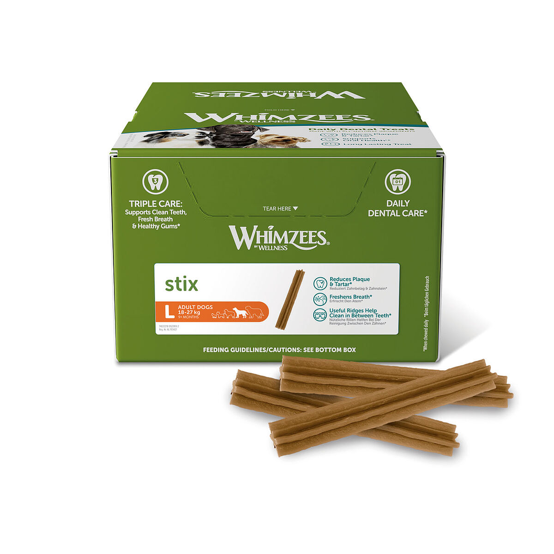 Whimzees Stix Caja 50 uds Snacks Dentales 1