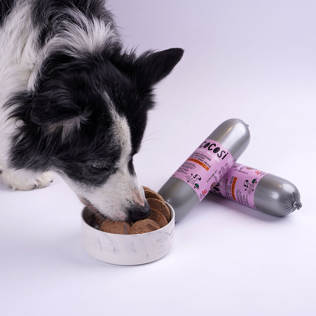 Comida Húmeda Cocosi Salchichas Cerdo Y Pollo Para Perros 4
