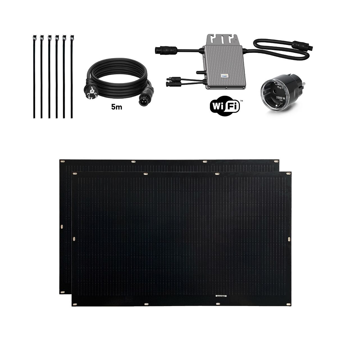 Kit Solar Autoinstalable Tornasol Flex 400W Balcón 1
