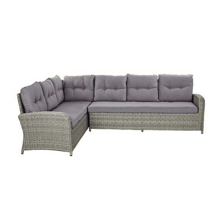 Conjunto de Sofá y Mesa de Jardín DKD Home Decor en Ratán Sintético Gris – 4 Piezas 4