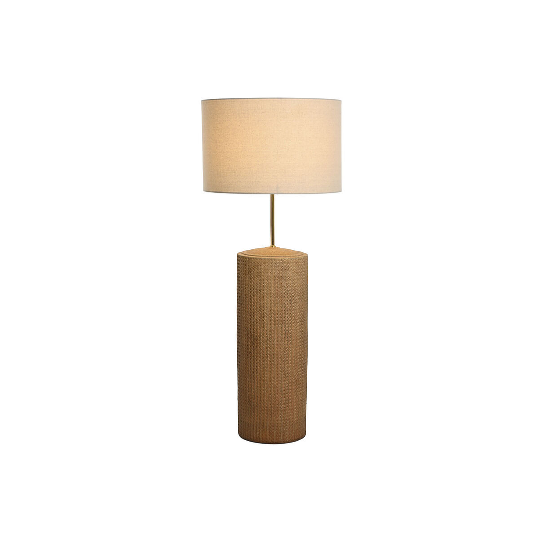 Lámpara de Pie Home ESPRIT Marrón Beige Cerámica 220 V 2