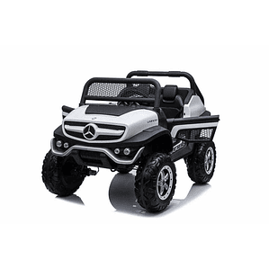 Coche Eléctrico Infantil Mercedes Unimog Blanco 12V