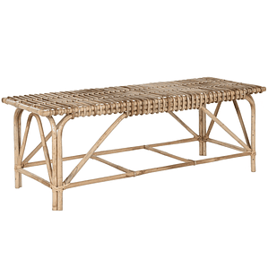 Banqueta Home ESPRIT Natural de Mimbre 130 cm