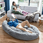 Cama de Perro para Humanos XXL InnovaGoods Gris - Miniatura 2