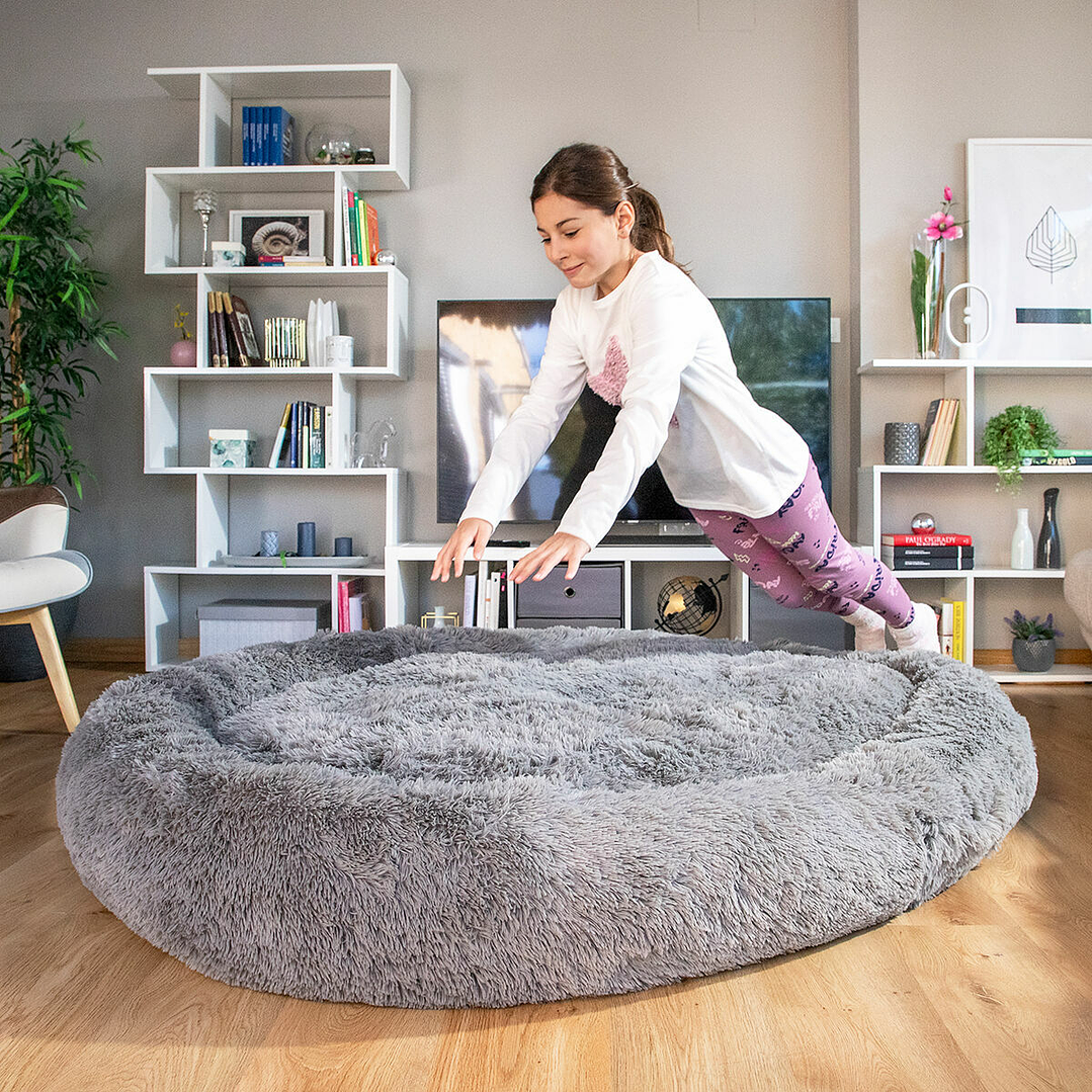 Cama de Perro para Humanos XXL InnovaGoods Gris 7