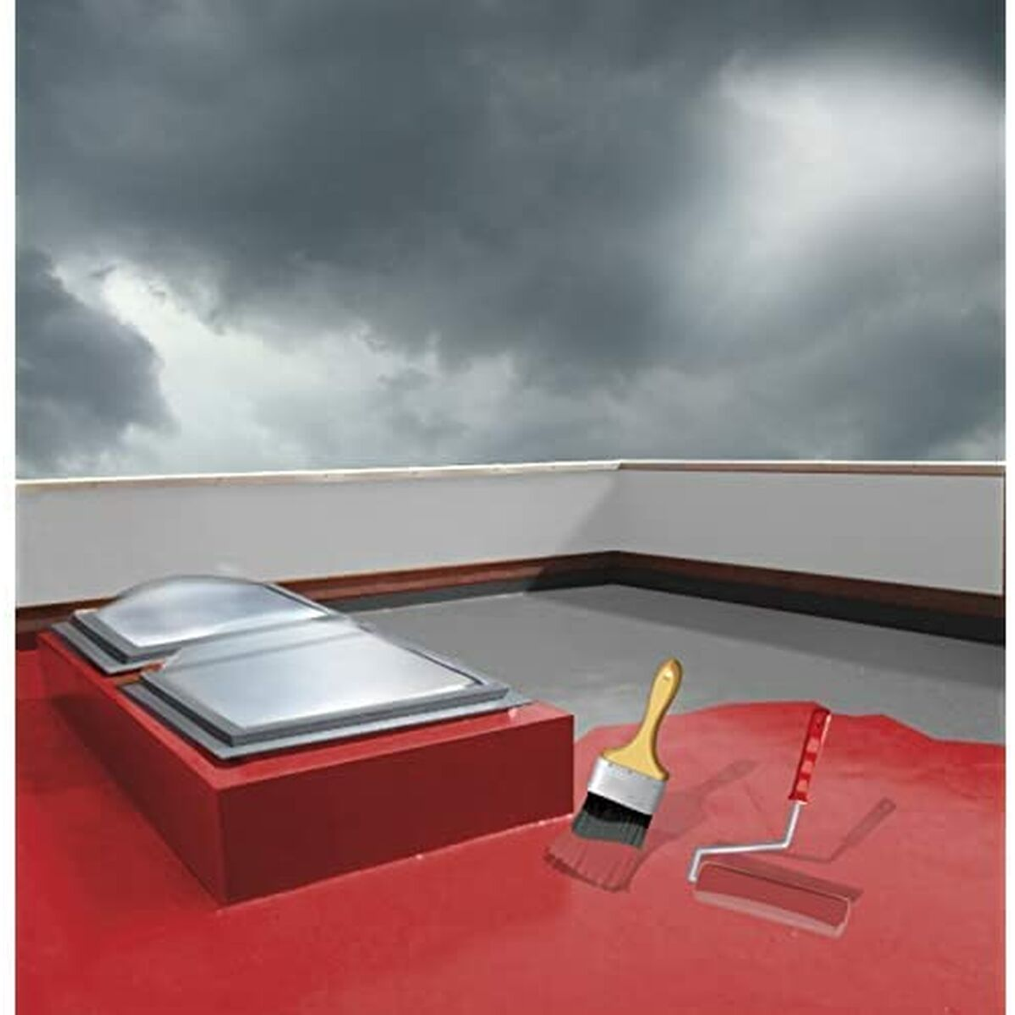 Impermeabilizante Fischer MS Rojo 750 ml para Terraza 3