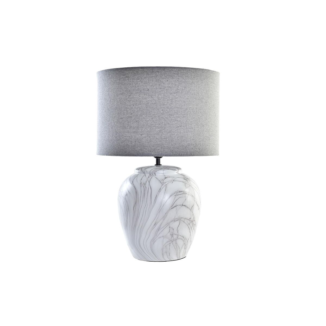 Lámpara Mesa DKD Home Decor Cerámica Gris Blanco 4