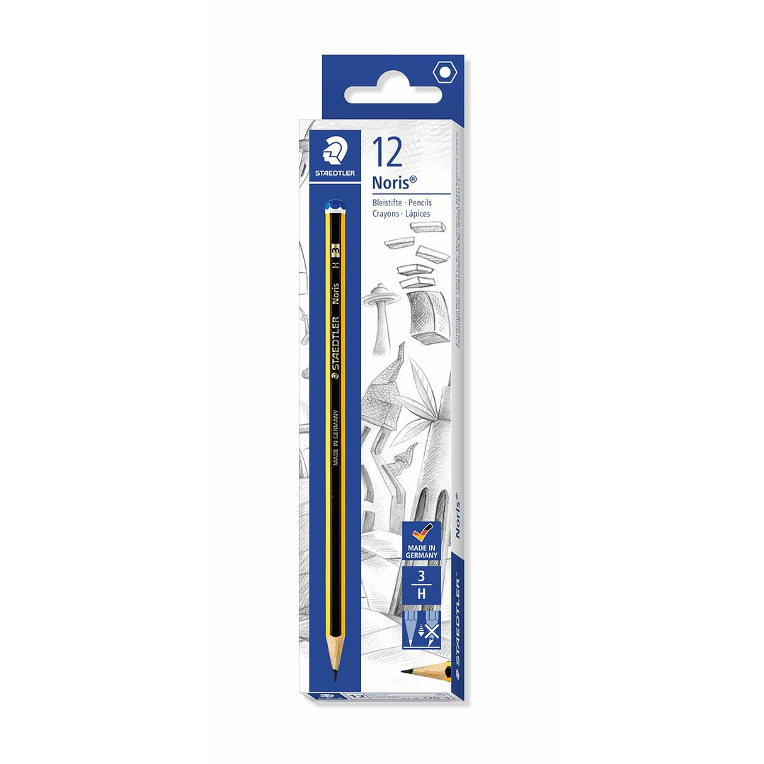 Lápiz Staedtler Noris 120-3 H Pack 12 4