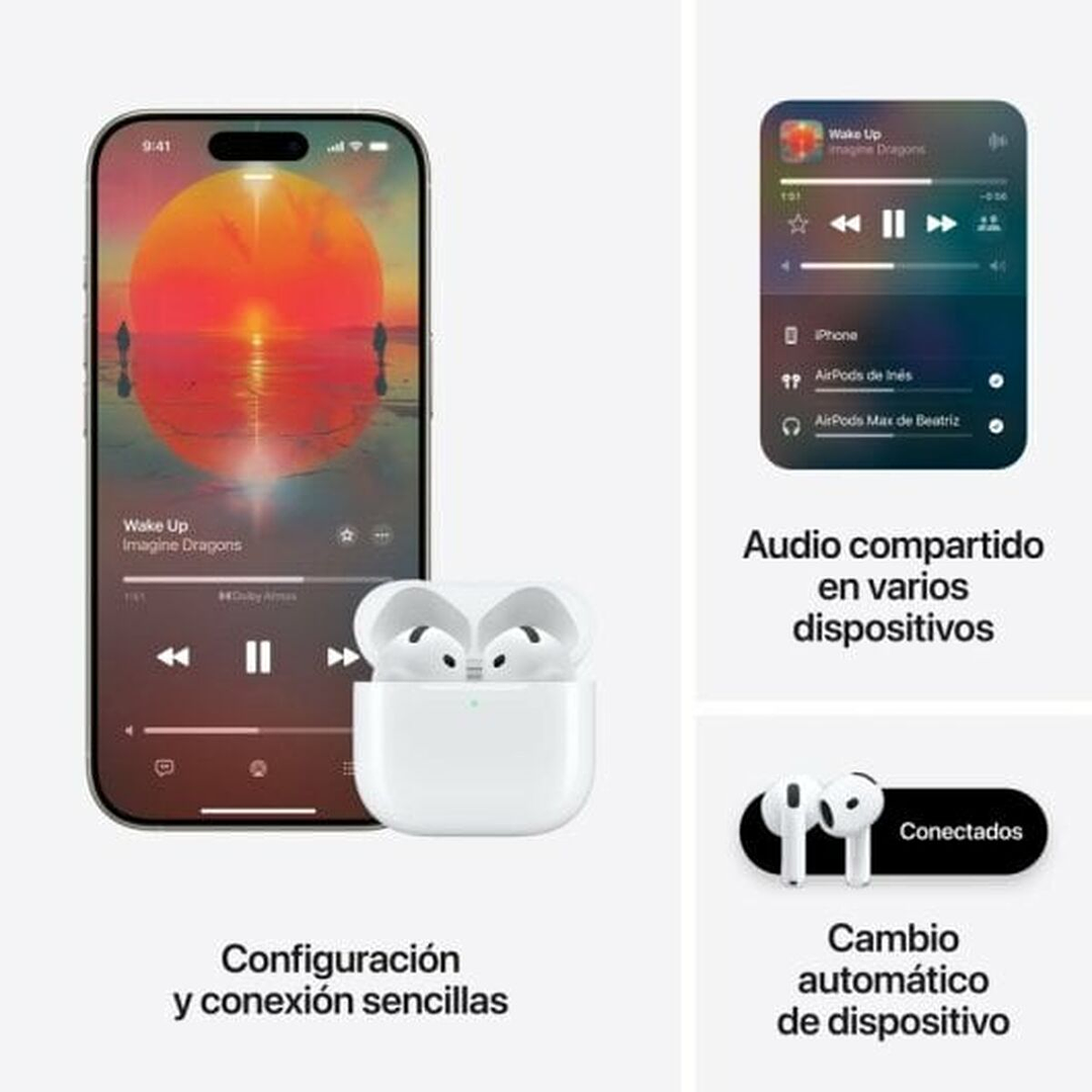 AirPods 4 Apple Bluetooth In Ear Blancos 6