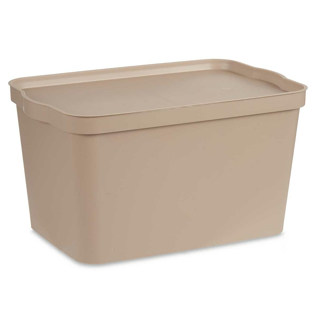 Caja Kipit Almacenaje con Tapa 24L Beige 2