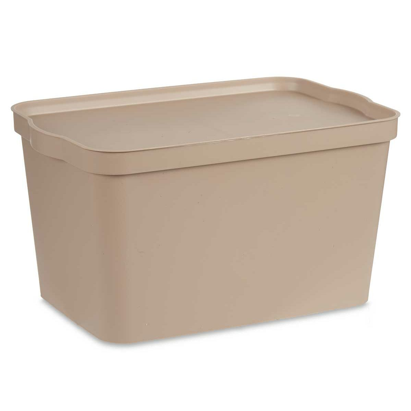 Caja Kipit Almacenaje con Tapa 24L Beige 2
