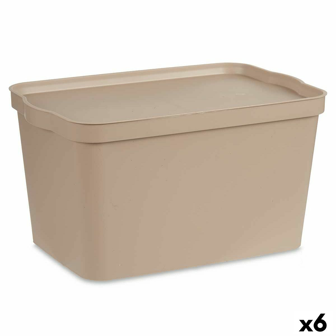 Caja Kipit Almacenaje con Tapa 24L Beige 1