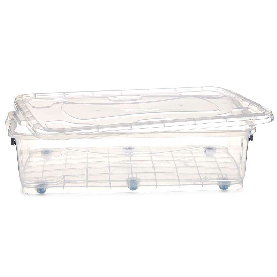 Caja Kipit con Ruedas 40L Transparente (6 Uds) 3