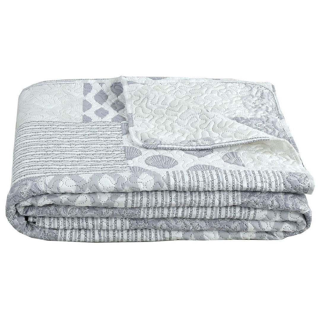 Colcha Patchwork DKD Home Decor Beige 240x260 2