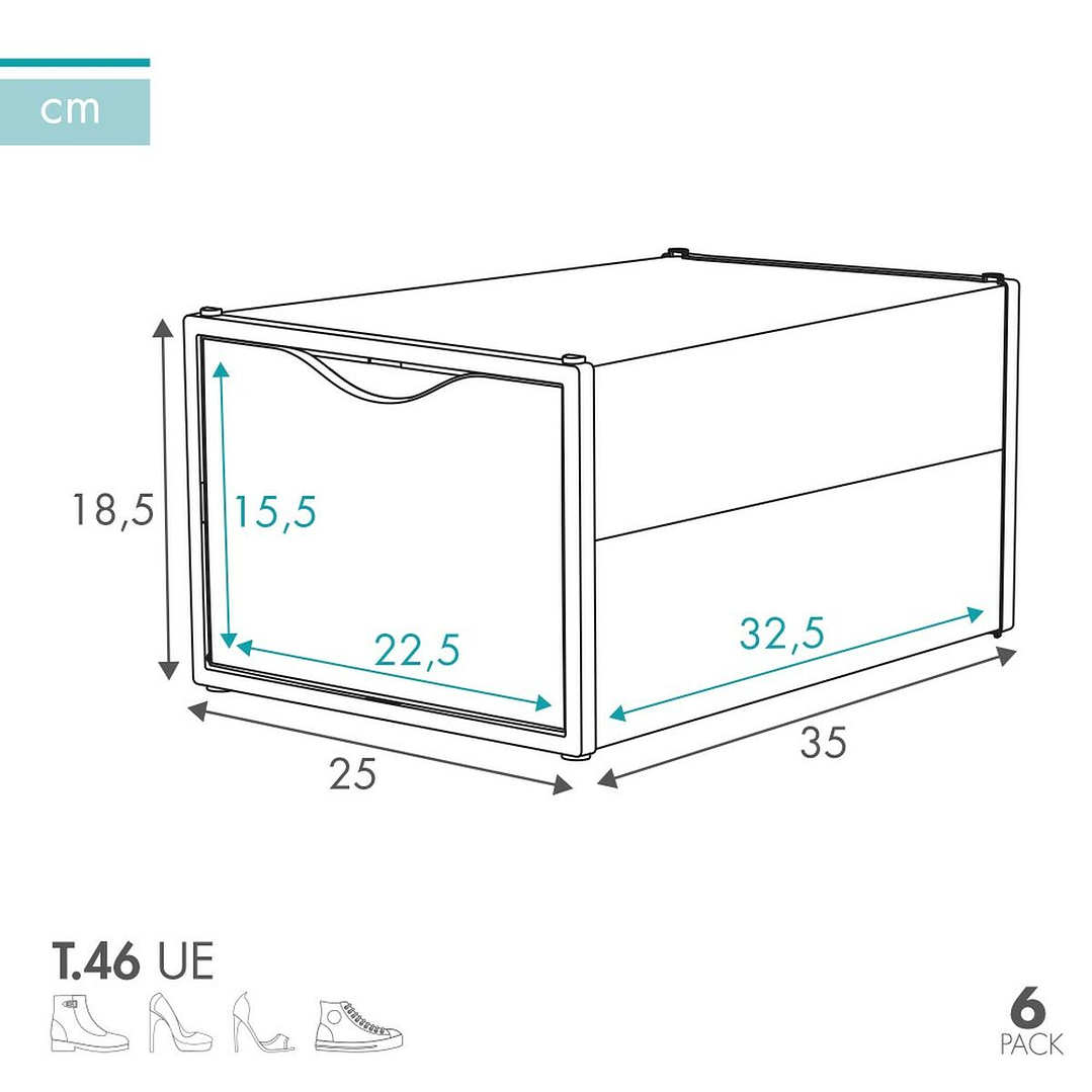 Caja Apilable Para Zapatos Max Home Blanca (6 Uds) 5