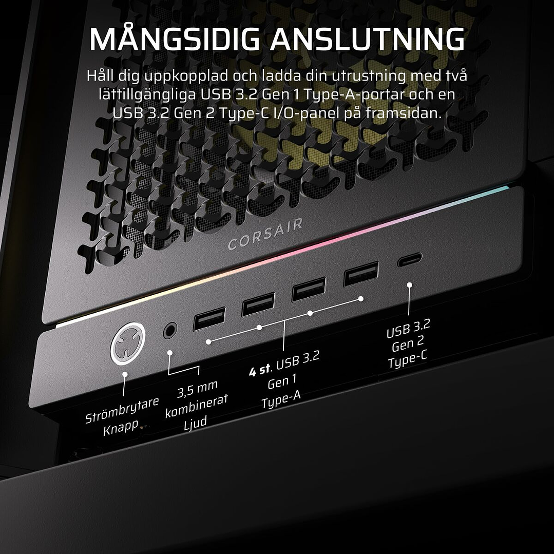 Caja Semitorre ATX Corsair 5000D RS ARGB Negra 6