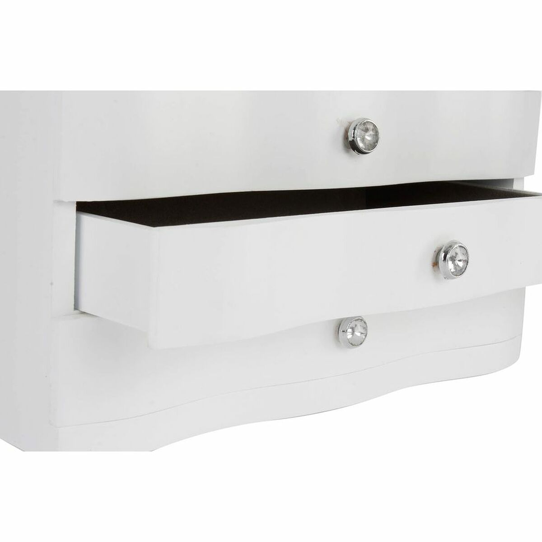 Caja Joyero DKD Home Decor Blanca MDF Con Espejo 2