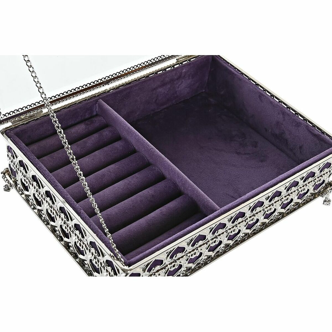 Caja Joyero DKD Home Decor Cristal y Metal 24 cm 3