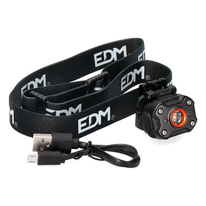 Linterna Frontal LED EDM 36417 400 lm Recargable