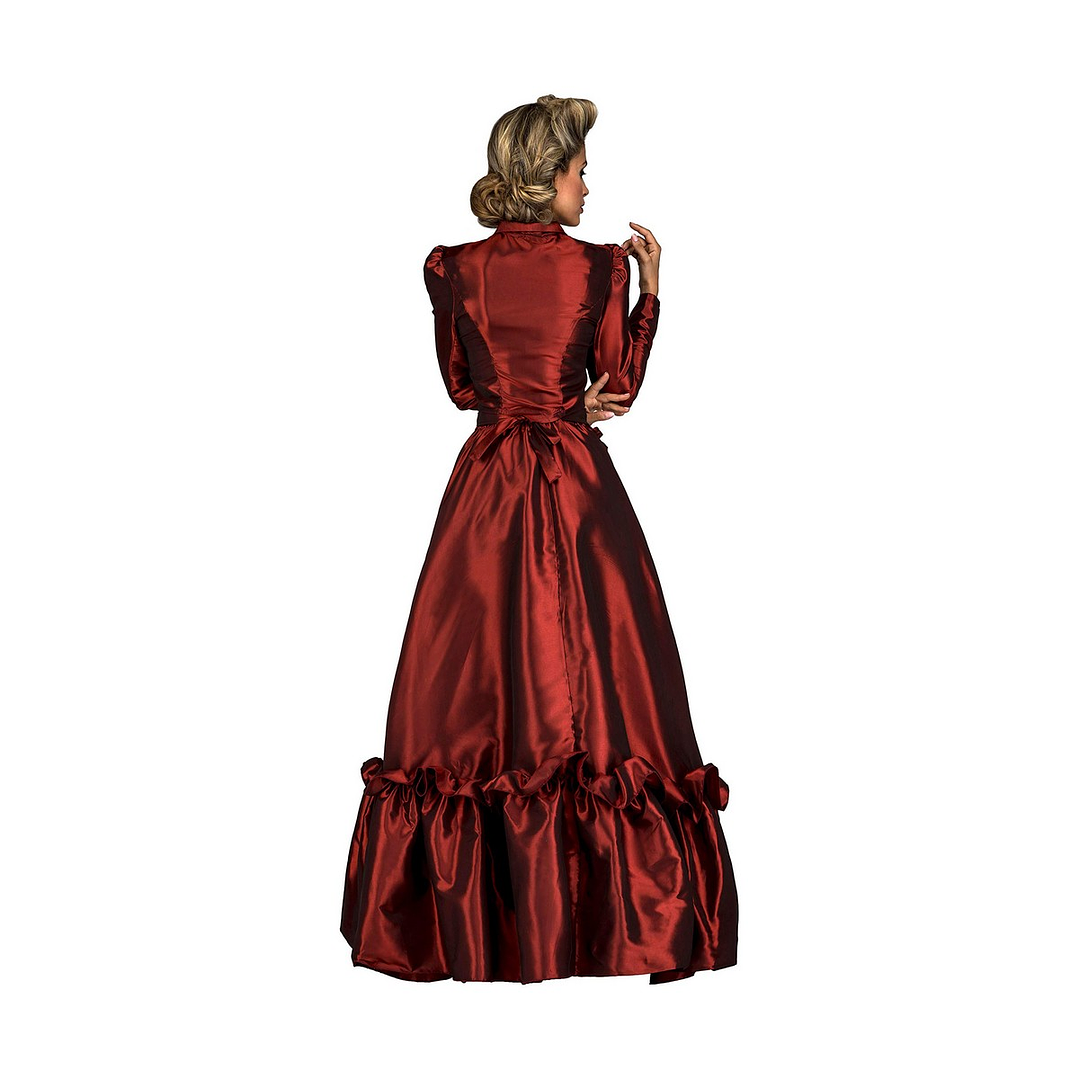 Disfraz Scarlet Lady del Oeste Rojo M/L Mujer 4