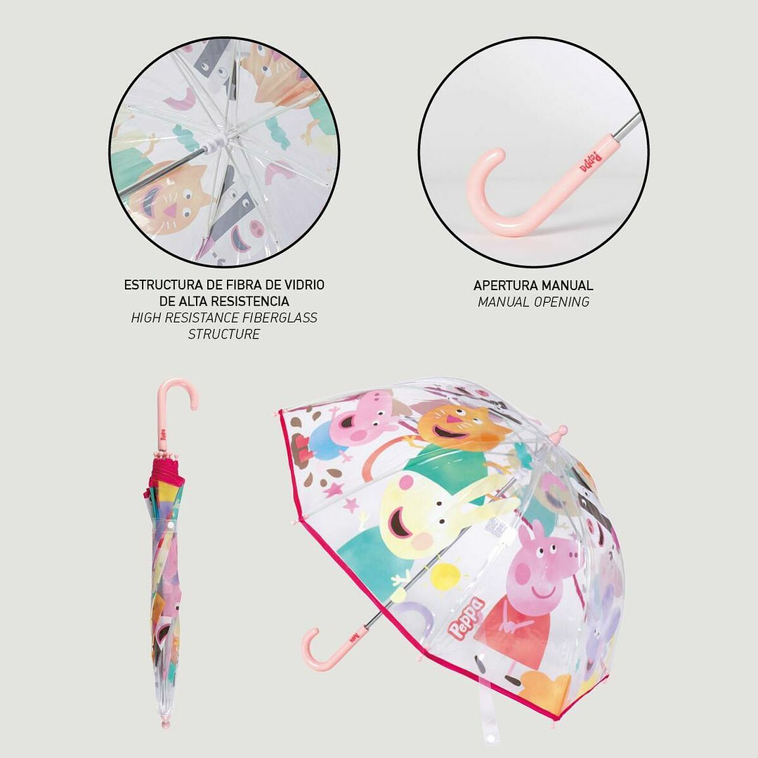 Paraguas Infantil Peppa Pig Transparente Ø 71 cm 6