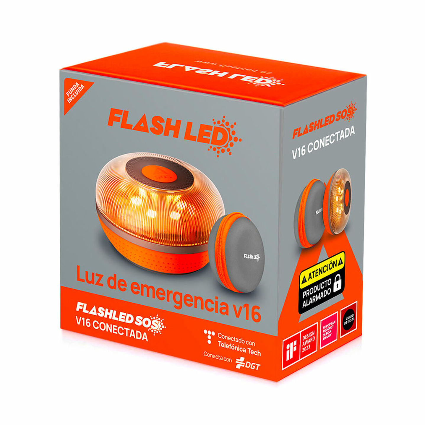 Luz de Emergencia Flash LED Recargable Alta Visibilidad 5