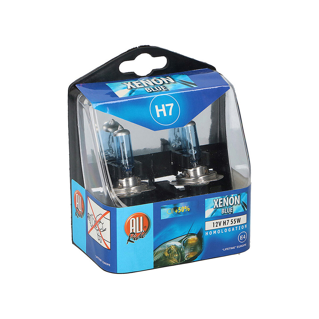 Bombilla Dunlop H7 Xenón Azul 55W 2 Unidades 1