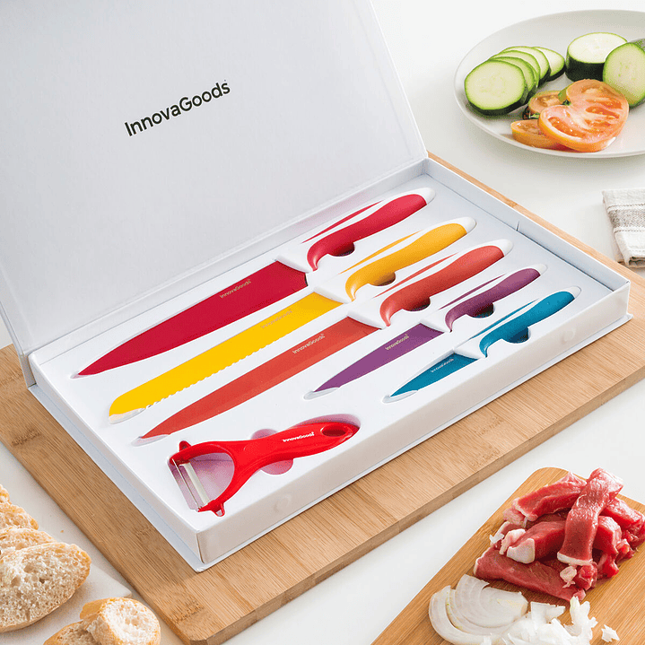 Set Cuchillos Cerámicos Knoolvs InnovaGoods 6 Piezas 1