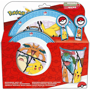 Set Vajilla Infantil Pokémon 5 Piezas Sin BPA